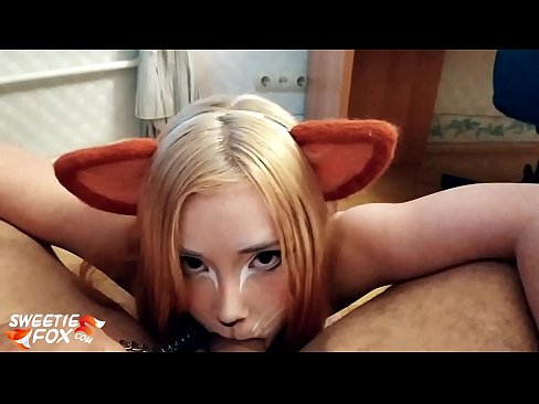 ❤️ Kitsune schluckt Schwanz und Sperma in ihrem Mund ☑ Porno bei uns ️❤